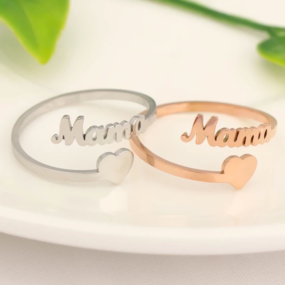 NEW MAMA STERLING STERLING ADJUSTABLE RING, CUTE RING, SHINY RING. - Picture 7 of 7